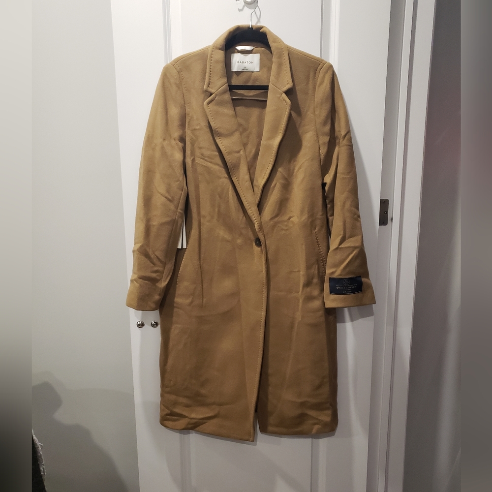 ARITZIA BABATON STEDMAN Brown Wool & Cashmere Long Coat